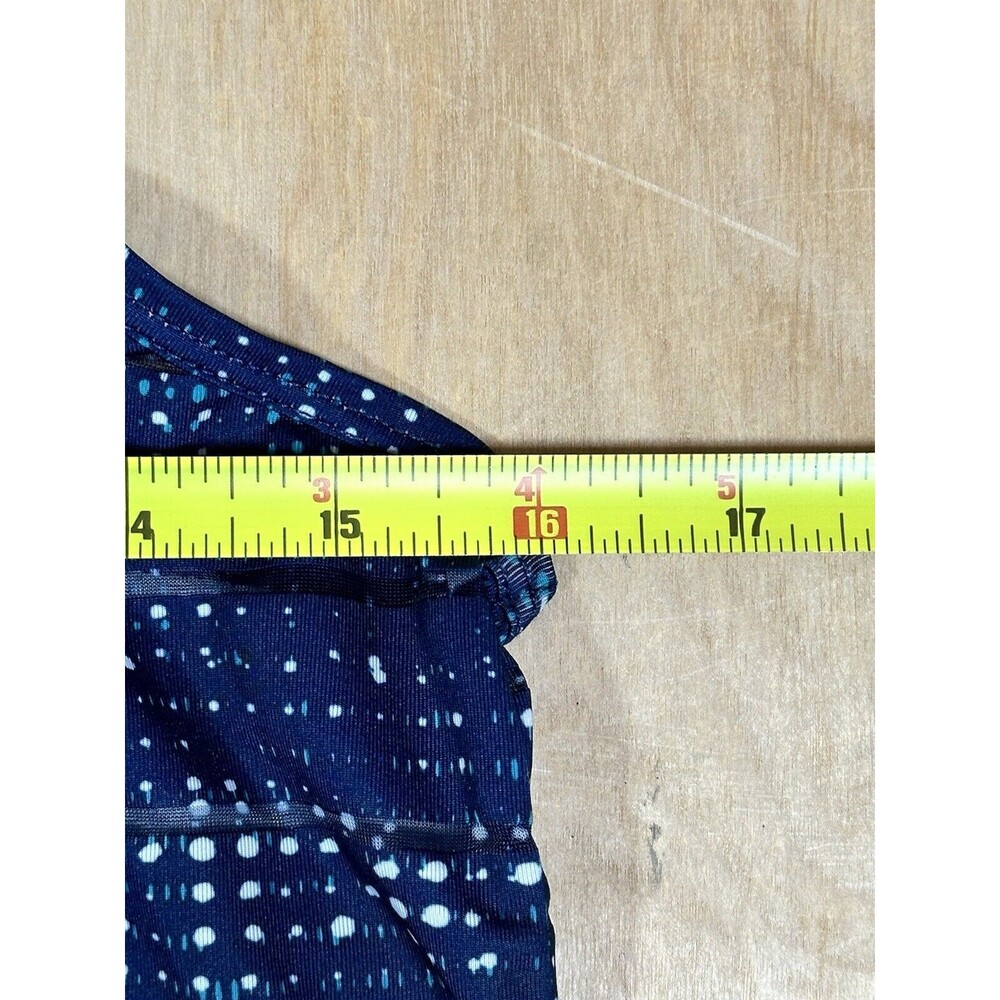 Zyia Active Navy Blue With Teal And White Spots Tank Size Small Shear Stripes - Picture 6 of 11